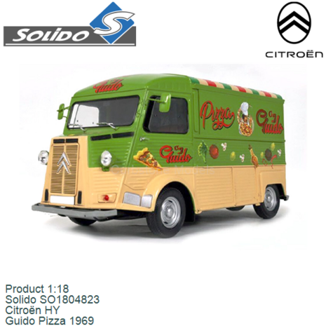 Product 1:18 | Solido SO1804823 | Citro&euml;n HY | Guido Pizza 1969