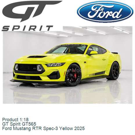 Product 1:18 | GT Spirit GT565 | Ford Mustang RTR Spec-3 Yellow 2025