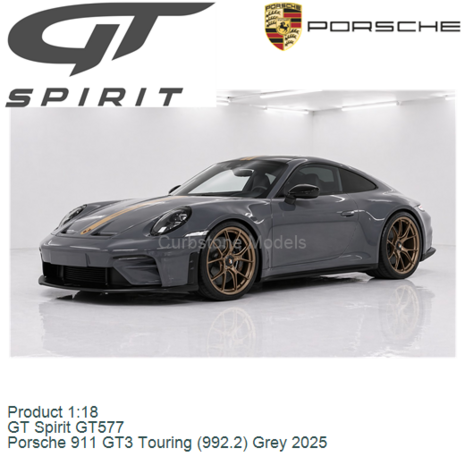 Product 1:18 | GT Spirit GT577 | Porsche 911 GT3 Touring (992.2) Grey 2025