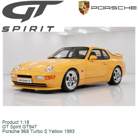 Product 1:18 | GT Spirit GT947 | Porsche 968 Turbo S Yellow 1993