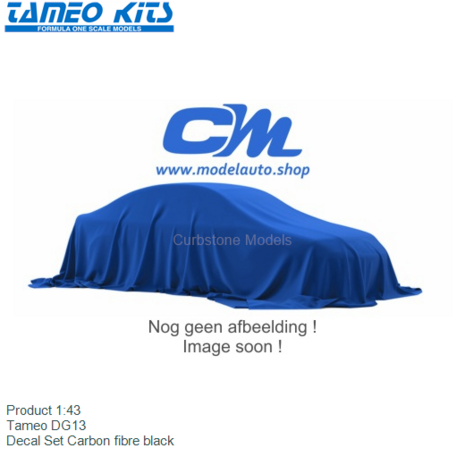Product 1:43 | Tameo DG13 | Decal Set Carbon fibre black