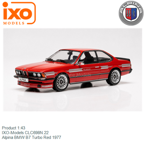 Product 1:43 | IXO-Models CLC698N.22 | Alpina BMW B7 Turbo Red 1977