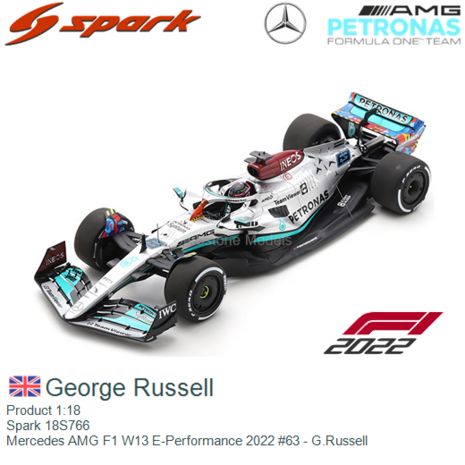 Product 1:18 | Spark 18S766 | Mercedes AMG F1 W13 E-Performance 2022 #63 - G.Russell
