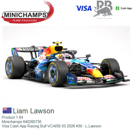 Product 1:64 | Minichamps 640260730 | Visa Cash App Racing Bull VCARB 03 2026 #30 - L.Lawson