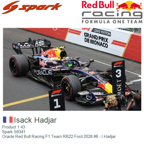 Product 1:43 | Spark S9341 | Oracle Red Bull Racing F1 Team RB22 Ford 2026 #6 - I.Hadjar
