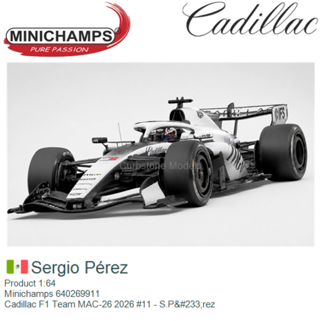 Product 1:64 | Minichamps 640269911 | Cadillac F1 Team MAC-26 2026 #11 - S.Pérez