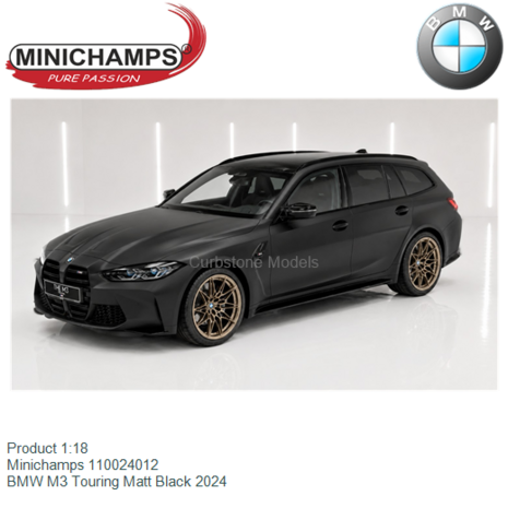 Product 1:18 | Minichamps 110024012 | BMW M3 Touring Matt Black 2024