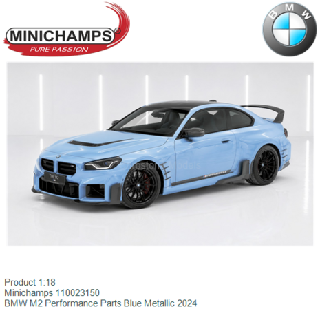 Product 1:18 | Minichamps 110023150 | BMW M2 Performance Parts Blue Metallic 2024
