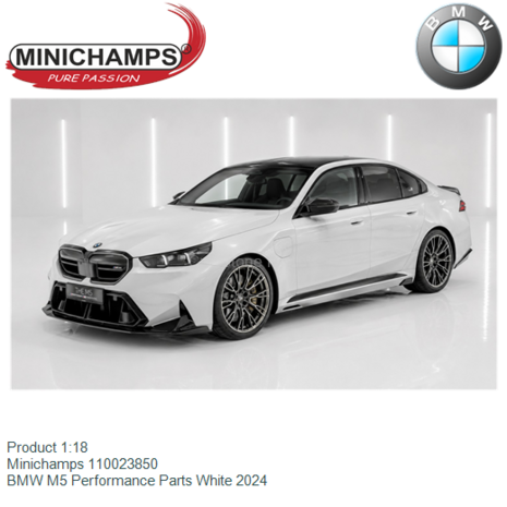 Product 1:18 | Minichamps 110023850 | BMW M5 Performance Parts White 2024