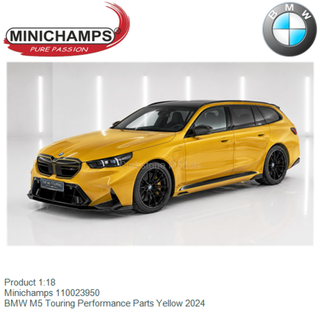 Product 1:18 | Minichamps 110023950 | BMW M5 Touring Performance Parts Yellow 2024