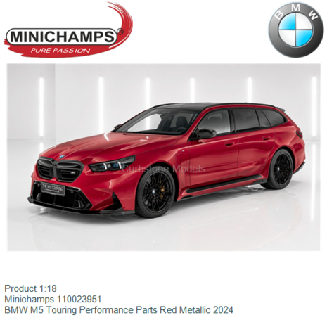 Product 1:18 | Minichamps 110023951 | BMW M5 Touring Performance Parts Red Metallic 2024