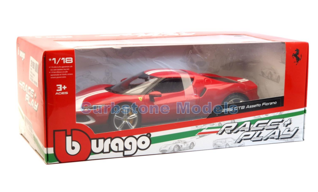 Product 1:18 | Bburago 18-16017RED | Ferrari 296 GTB Asseto Fiorano Red / White 2022