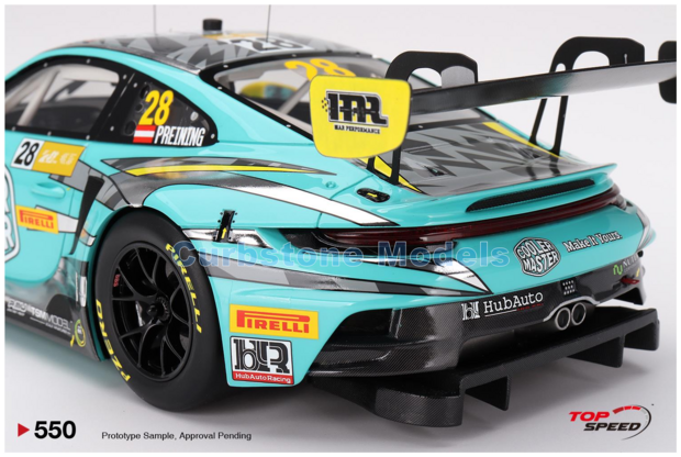 Product 1:18 | Top Speed TS0550 | Porsche 911 GT3 R | HubAuto Racing 2023 #28 - T.Preining