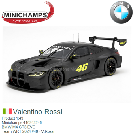 Product 1:43 | Minichamps 410242246 | BMW M4 GT3 EVO | Team WRT 2024 #46 - V.Rossi