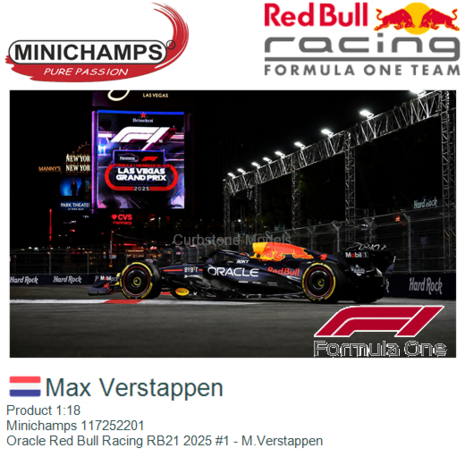 Product 1:18 | Minichamps 117252201 | Oracle Red Bull Racing RB21 2025 #1 - M.Verstappen