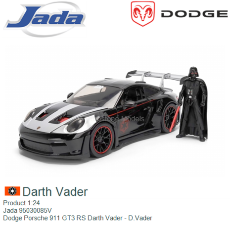 Product 1:24 | Jada 95030085V | Dodge Porsche 911 GT3 RS Darth Vader - D.Vader