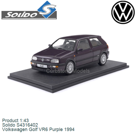 Product 1:43 | Solido S4316402 | Volkswagen Golf VR6 Purple 1994