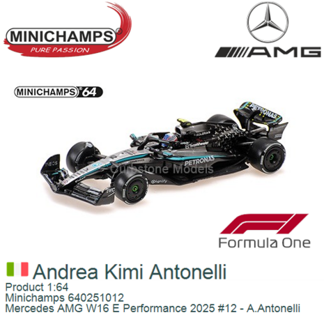 Product 1:64 | Minichamps 640251012 | Mercedes AMG W16 E Performance 2025 #12 - A.Antonelli