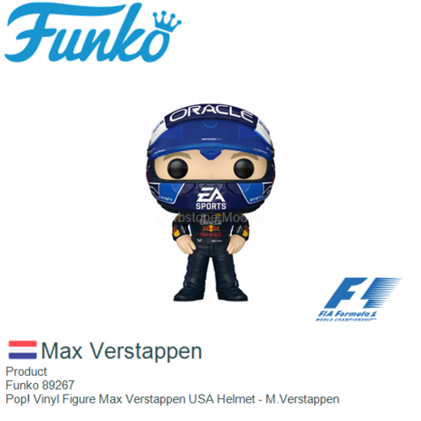 Product  | Funko 89267 | Pop! Vinyl Figure Max Verstappen USA Helmet - M.Verstappen