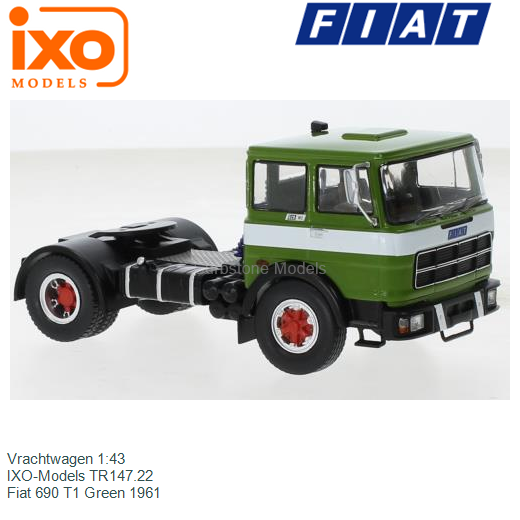 イクソ 1/43 フィアット 690 T1 1961 トレーラーヘッド ixo ixo（イクソ） 1/43 フィアット 690 T1 1961 グレー