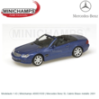 Modelauto 1:43 | Minichamps 400031030 | Mercedes Benz SL Cabrio Blauw metallic 2001
