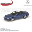 Modelauto 1:43 | Minichamps 400031030 | Mercedes Benz SL Cabrio Blauw metallic 2001