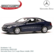 Modelauto 1:43 | Minichamps 400031420 | Mercedes Benz CLK Coupe Blauw metallic 2002