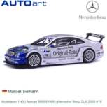 Modelauto 1:43 | Autoart B66961906 | Mercedes Benz CLK 2000 #18 Modelauto 1:43 | Autoart B66961906 | Mercedes Benz CLK 2000 #18