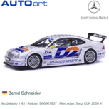 Modelauto 1:43 | Autoart B66961907 | Mercedes Benz CLK 2000 #1 Modelauto 1:43 | Autoart B66961907 | Mercedes Benz CLK 2000 #1