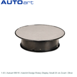 1:43 | Autoart 98018 | AutoArt Design Rotary Display Small 20 cm Zwart / Zilver 1:43 | Autoart 98018 | AutoArt Design Rotary Display Small 20 cm Zwart / Zilver