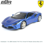 Modelauto 1:18 | BBR Models P18171B | Ferrari F8 Ttribute Geneve Blue 2019 Modelauto 1:18 | BBR Models P18171B | Ferrari F8 Ttribute Geneve Blue 2019