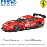 Modelauto 1:43 | Ebbro EBB43743 | Ferrari 550 GTS Maranello Hitotsuyama Racing 2005 #21 Modelauto 1:43 | Ebbro EBB43743 | Ferrari 550 GTS Maranello Hitotsuyama Racing 2005 #21