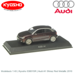 Modelauto 1:43 | Kyosho 03801SR | Audi A1 Shiraz Red Metallic 2010 Modelauto 1:43 | Kyosho 03801SR | Audi A1 Shiraz Red Metallic 2010