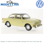 Modelauto 1:18 | Model Car Group MCG18089 | Volkswagen 1500 S Type 3 Creme / Black 1963 Modelauto 1:18 | Model Car Group MCG18089 | Volkswagen 1500 S Type 3 Creme / Black 1963