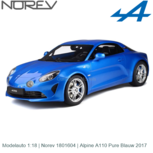 Modelauto 1:18 | Norev 1801604 | Alpine A110 Pure Blauw 2017 Modelauto 1:18 | Norev 1801604 | Alpine A110 Pure Blauw 2017