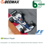 Bouwpakket 1:20 | Beemax 20003 | Brabham BT52 BMW Brabham 1983 #5 Bouwpakket 1:20 | Beemax 20003 | Brabham BT52 BMW Brabham 1983 #5