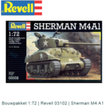 Bouwpakket 1:72 | Revell 03102 | Sherman M4 A1 Bouwpakket 1:72 | Revell 03102 | Sherman M4 A1