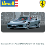 Bouwpakket 1:24 | Revell 07380 | Ferrari F430 Spider Grijs Bouwpakket 1:24 | Revell 07380 | Ferrari F430 Spider Grijs