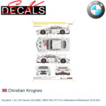 Decalset 1:24 | SK Decals SK24086 | BMW M6 GT3 Pro Walkenhorst Motorsport 2018 #34 Decalset 1:24 | SK Decals SK24086 | BMW M6 GT3 Pro Walkenhorst Motorsport 2018 #34
