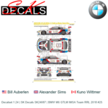 Decalset 1:24 | SK Decals SK24087 | BMW M6 GTLM IMSA Team RRL 2018 #25 Decalset 1:24 | SK Decals SK24087 | BMW M6 GTLM IMSA Team RRL 2018 #25