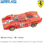 Bouwpakket 1:43 | Tameo TMK084 | Ferrari 312 P Coupe 1970 #24 Bouwpakket 1:43 | Tameo TMK084 | Ferrari 312 P Coupe 1970 #24