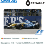 Bouwpakket 1:43 | Tameo SLK039 | Renault R26 2006 Bouwpakket 1:43 | Tameo SLK039 | Renault R26 2006