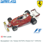 Bouwpakket 1:43 | Tameo WCT075 | Ferrari 312 T 1975 #12 Bouwpakket 1:43 | Tameo WCT075 | Ferrari 312 T 1975 #12