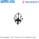 Bouwpakket 1:43 | Tameo FT21 | Maserati Logo Bouwpakket 1:43 | Tameo FT21 | Maserati Logo