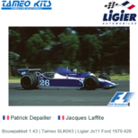 Bouwpakket 1:43 | Tameo SLK043 | Ligier Js11 Ford 1979 #26 Bouwpakket 1:43 | Tameo SLK043 | Ligier Js11 Ford 1979 #26