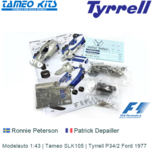 Modelauto 1:43 | Tameo SLK105 | Tyrrell P34/2 Ford 1977 Modelauto 1:43 | Tameo SLK105 | Tyrrell P34/2 Ford 1977