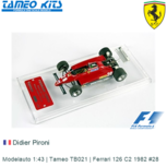 Modelauto 1:43 | Tameo TB021 | Ferrari 126 C2 1982 #28 Modelauto 1:43 | Tameo TB021 | Ferrari 126 C2 1982 #28