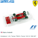 Modelauto 1:43 | Tameo TB023 | Ferrari 126 C2 1982 #27 Modelauto 1:43 | Tameo TB023 | Ferrari 126 C2 1982 #27