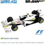 Modelauto 1:43 | Tameo TB027 | Brawn GP BGP001 Brawn GP 2009 #23 Modelauto 1:43 | Tameo TB027 | Brawn GP BGP001 Brawn GP 2009 #23