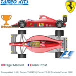 Bouwpakket 1:43 | Tameo TMK425 | Ferrari F1-90 Scuderia Ferrari 1990 Bouwpakket 1:43 | Tameo TMK425 | Ferrari F1-90 Scuderia Ferrari 1990